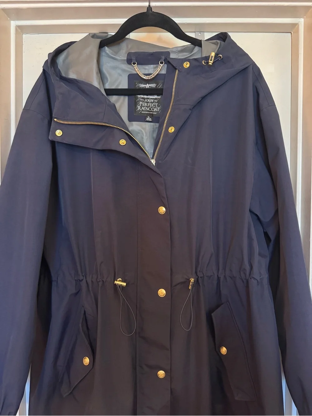 J.Crew Women’s Navy Perfect Raincoat Trench